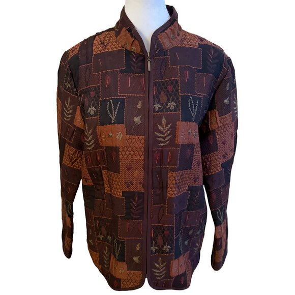 Coldwater Creek Women's Small Brown Quilted Design Lightweight Jacket - Picture 1 of 5